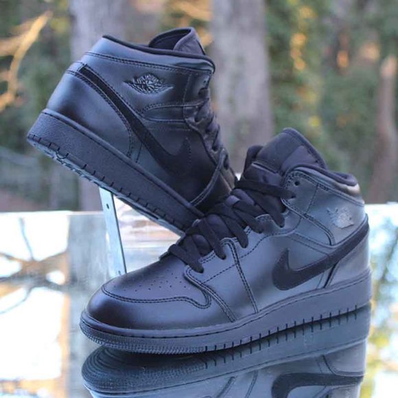 Air Jordan 1 Mid Deep Black - Picture 4 of 13